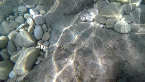 close-up seafloor at mediterranean sea