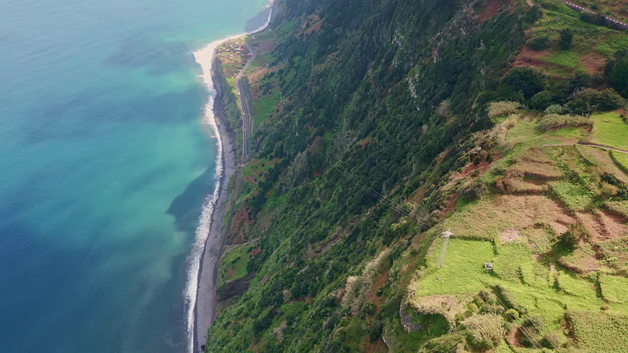 Coastal Scenery with Cliffs and Greenery