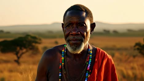 portrait of an african man in traditional clothing