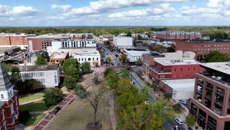 town of auburn alabama aerial push in