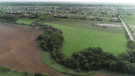 video aereo del pueblo de dish en texas