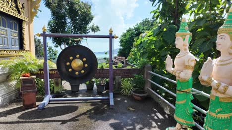 koh samui temple gong thailand buddhist religion heritage tradition chedi wat