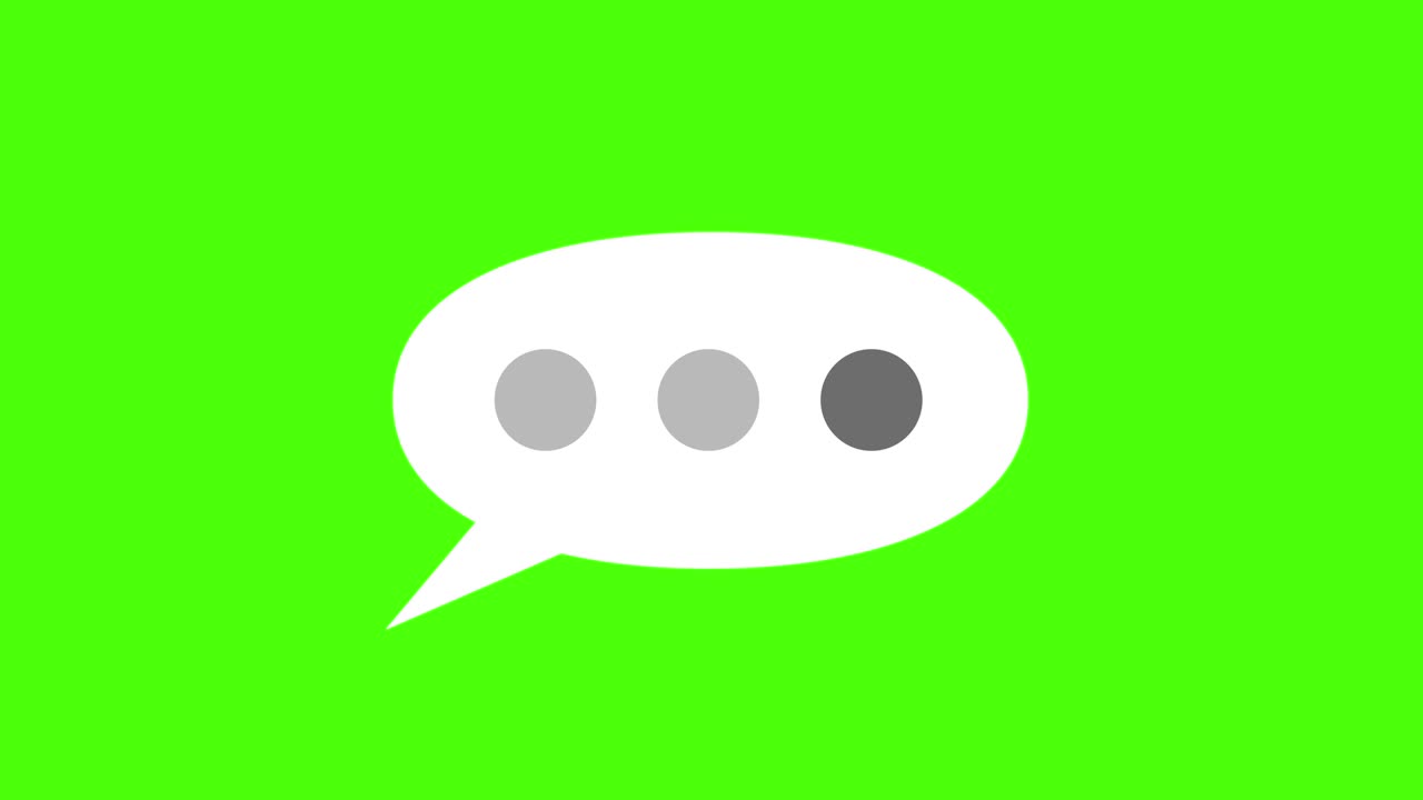 Dialog bubble with grey dots as symbol of texting message