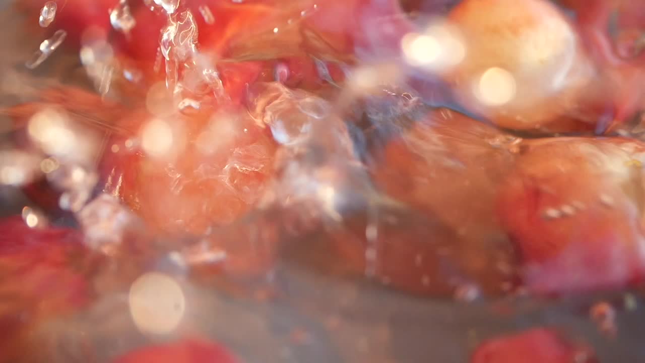 Red Grapes in Water