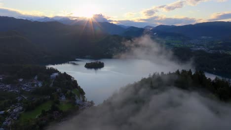 drone video from bled slovenia