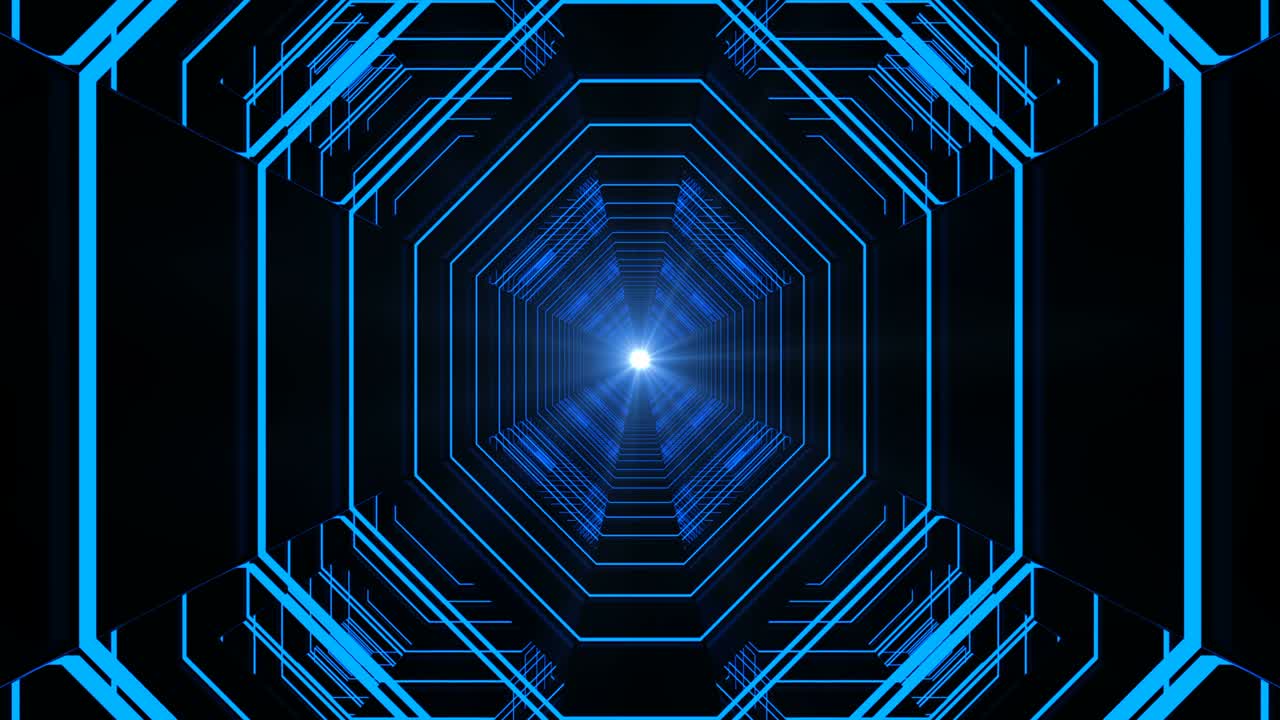 pasillo de fondo abstracto con bucle tecnológico