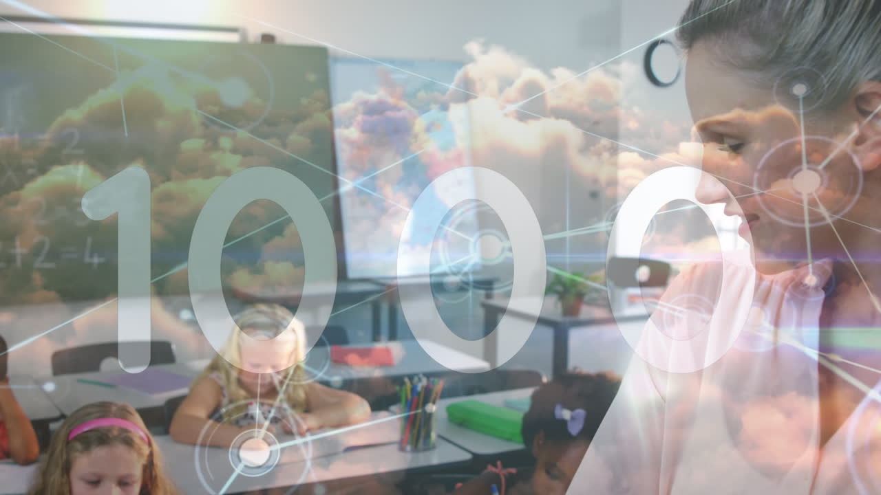 animación de la red de conexiones y número creciente de escolares y maestros diversos
