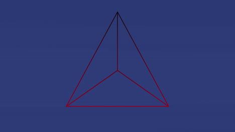 animación de un triángulo en movimiento sobre un fondo azul.