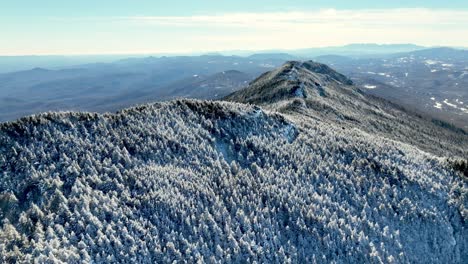 aerial pullout to reveal grandfather mountain nc, north carolina