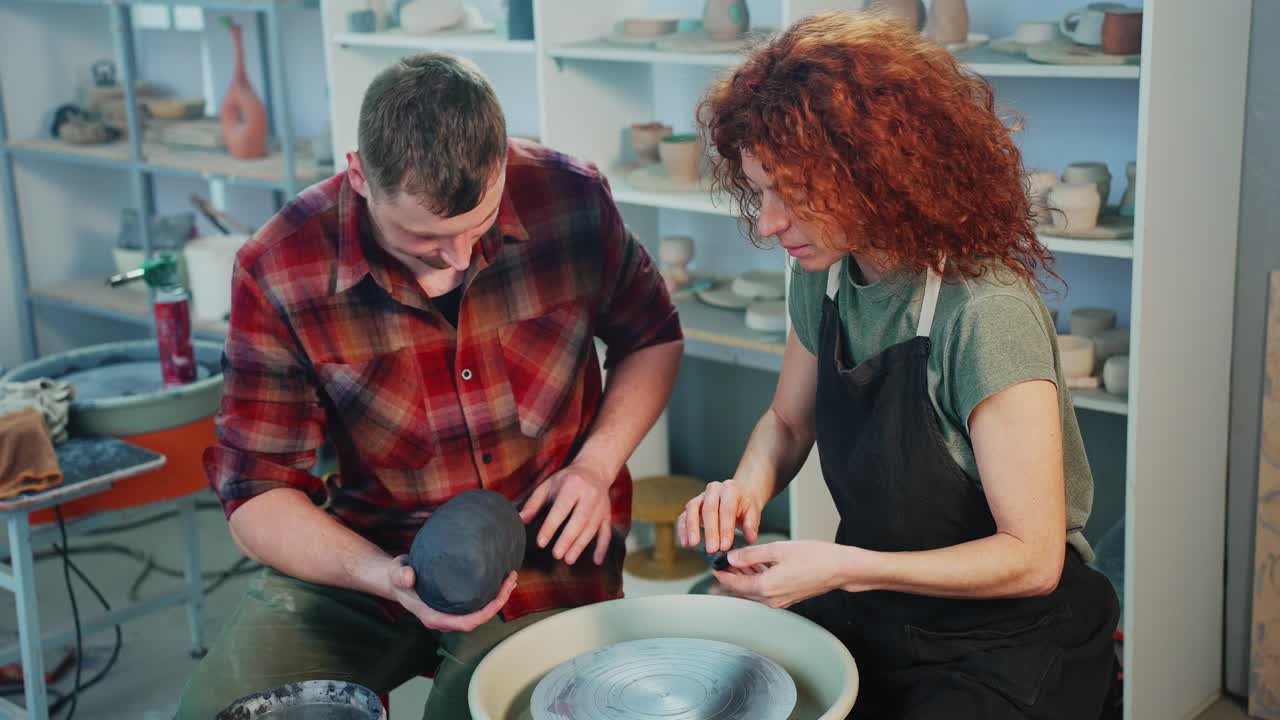 Pottery Workshop: Two Artists Shaping Clay