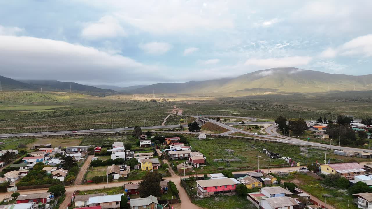Spring hills near La Ballena beach, Valparaiso region, Chile