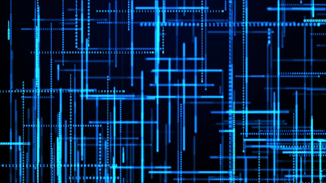 3D Big Data Digital Abstract hologram futuristic matrix Loop Animation.