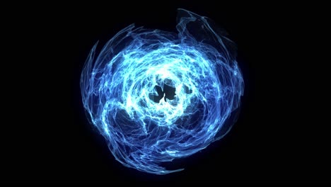 concepto de explosión fractal de energía espacial de átomos y electrones