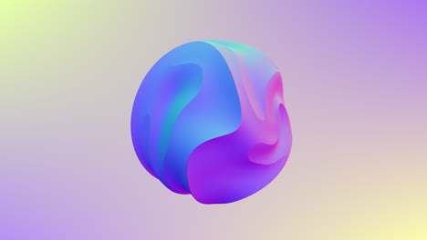 esfera 3d vibrante en tonos de púrpura, azul y rosa