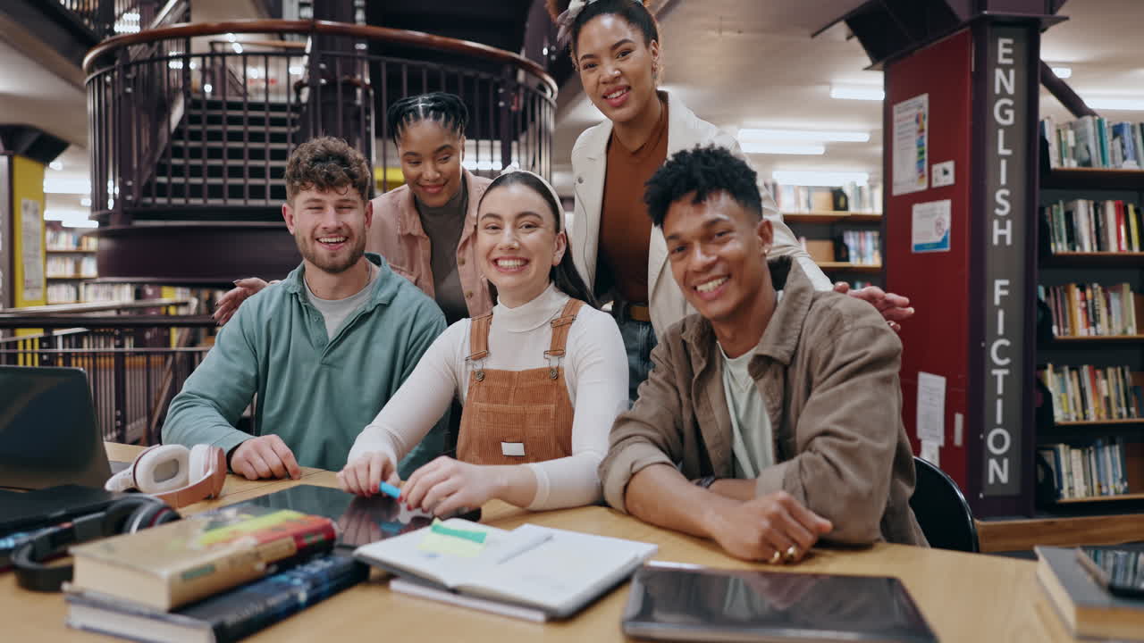 Students in a Library