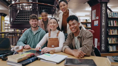 students in a library