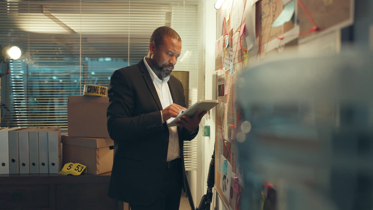 Detective Investigating Crime Scene