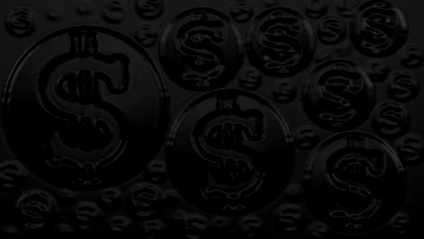 dollar signs on black.