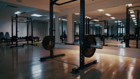 modern gym interior with weights and equipment