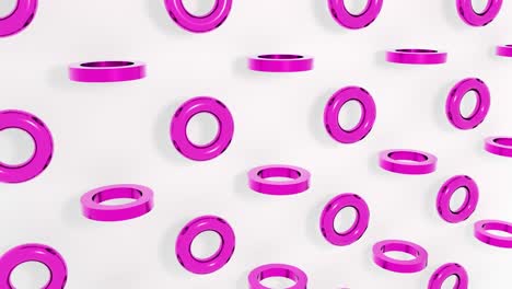 conjunto abstracto de diferentes círculos de color animación 3d. 4k imágenes de bucle sin costuras.