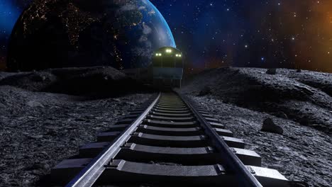 tren en la luna