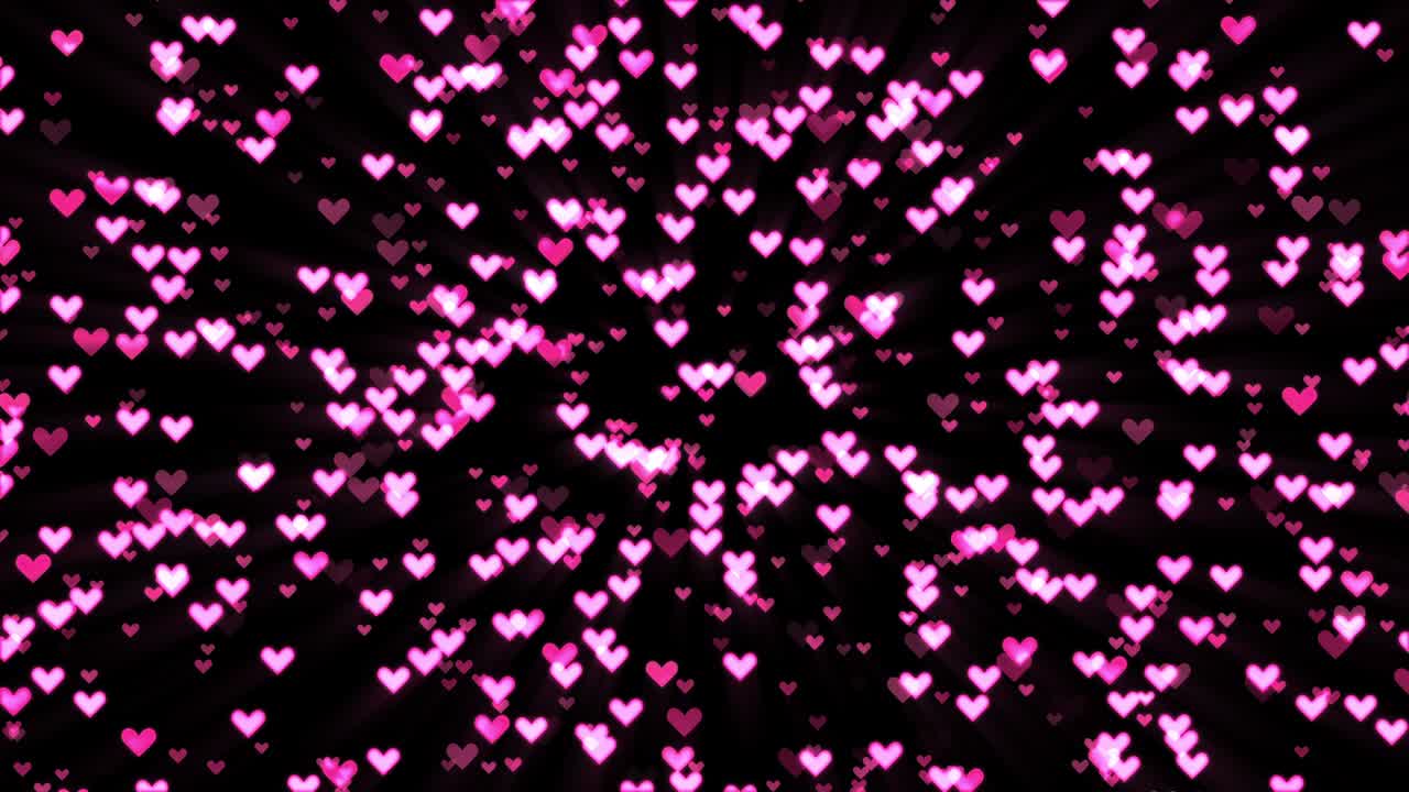 핑크색 작은 심장 모양 [loop]