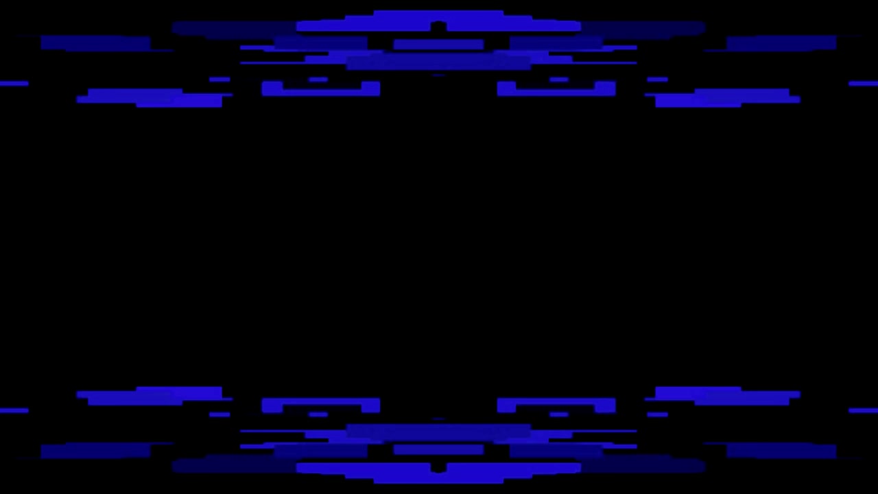 Abstract Blue Digital Glitch Frame Animation