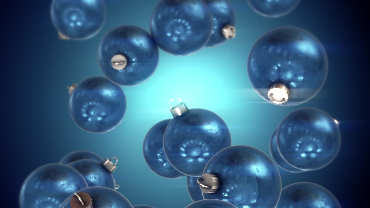 hermosas bolas de vidrio de navidad animación de fondo