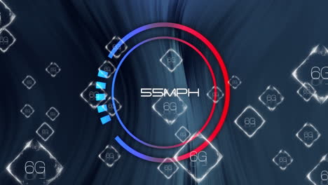 animación del velocímetro, procesamiento digital de datos y texto 6g