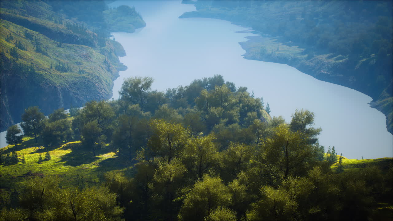 alta montaña por la mañana