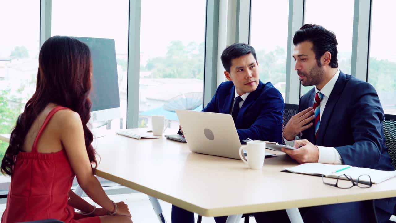 Premium stock video - Job seeker in job interview meeting with manager