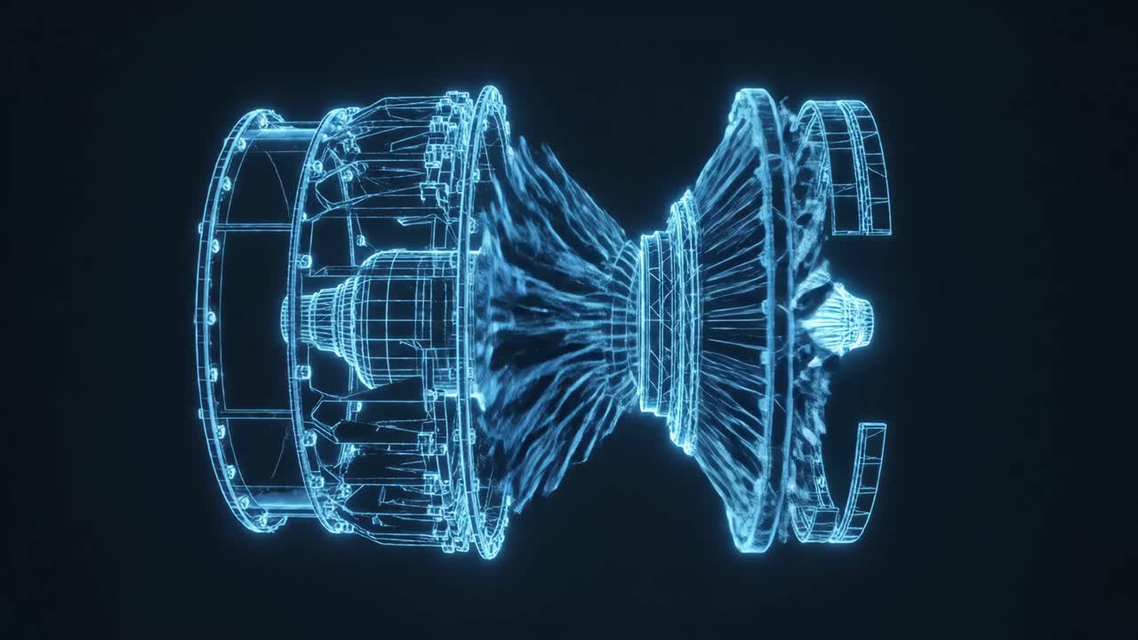 Engine Turbine Technical Drawing