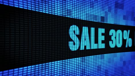 30% off sale on digital display
