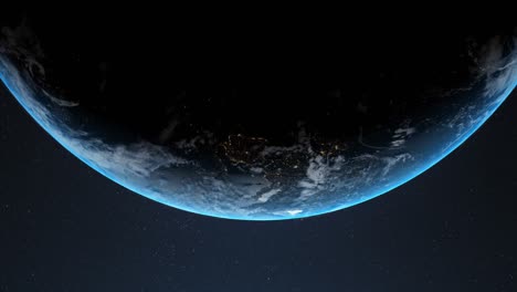 animation of earth in space 4k