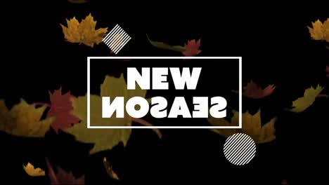 Animation-Der-Nachrichtenstaffeln-über-Fallenden-Herbstblättern
