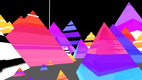 un fondo colorido compuesto por triángulos.