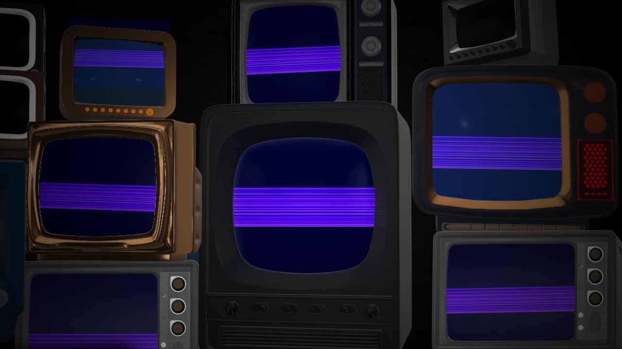 4k vintage televisions retro vintage tv turning on green screens loop animation background green