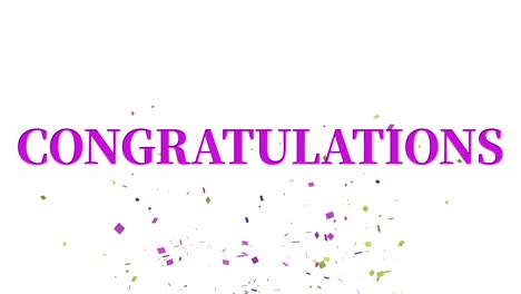 congratulations message text animation motion graphics