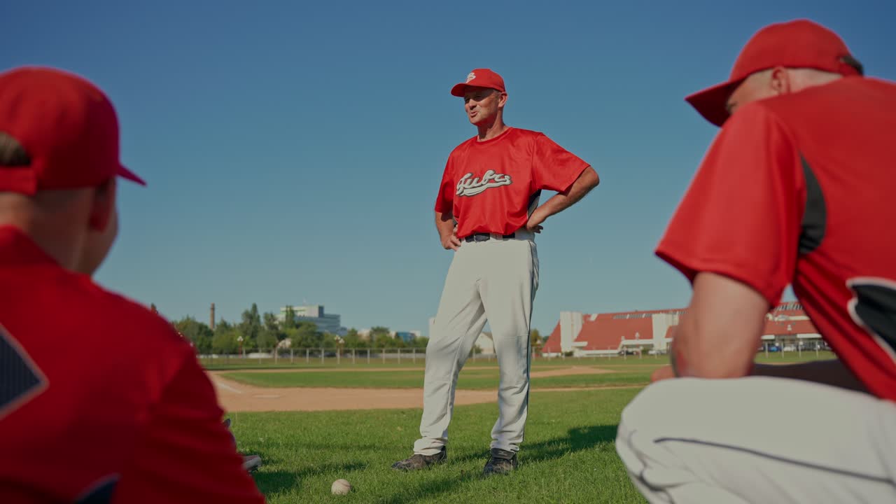 Riunione della squadra di baseball