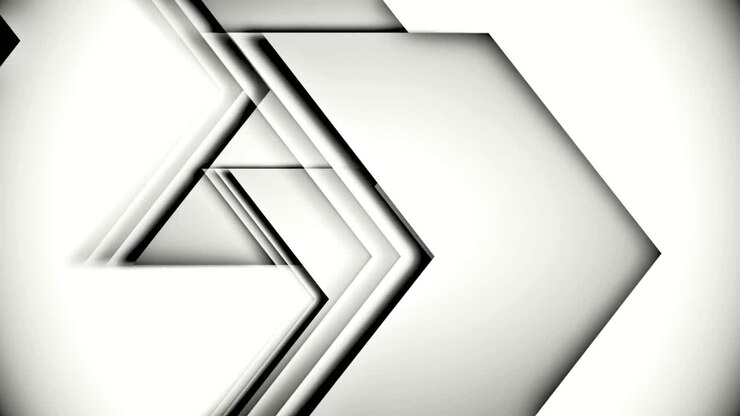 Dynaaminen mustavalkoinen geometristen nuolten animaatio