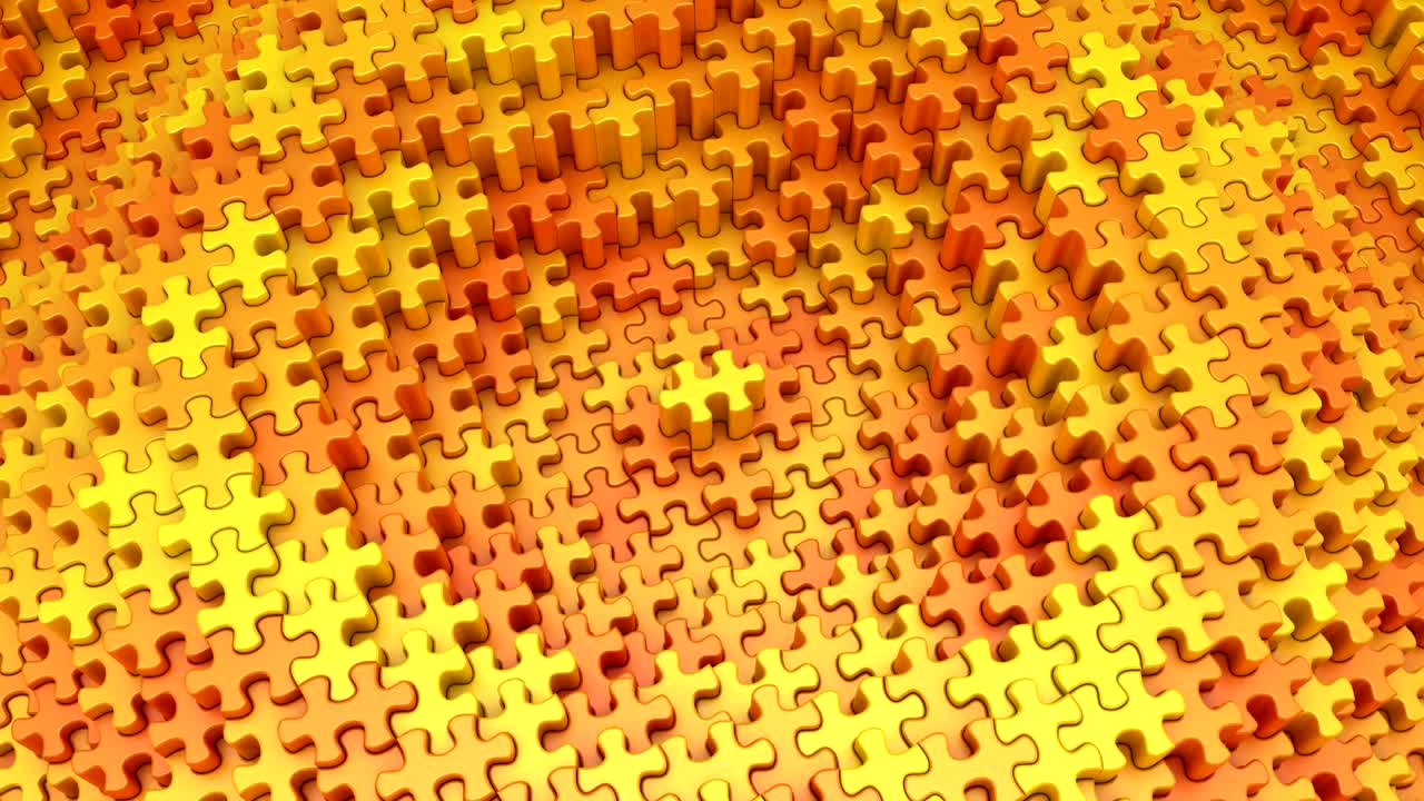 los rompecabezas formaron una onda