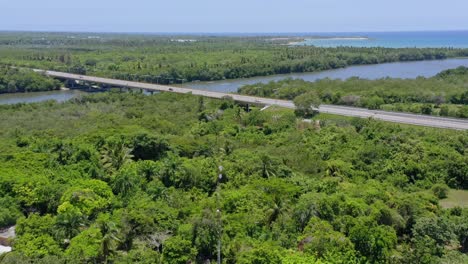 bridge crossing soco river, san pedro de macoris in dominican republic