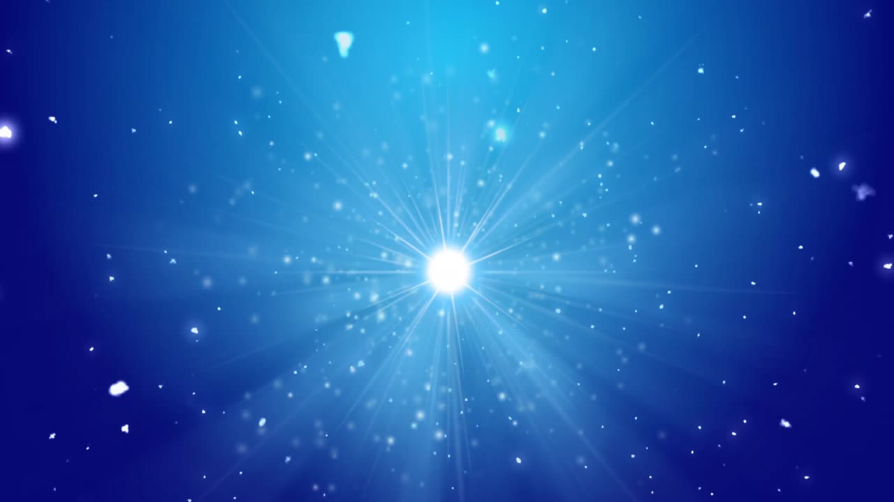 파란색 배경에 눈알과 불빛의 애니메이션