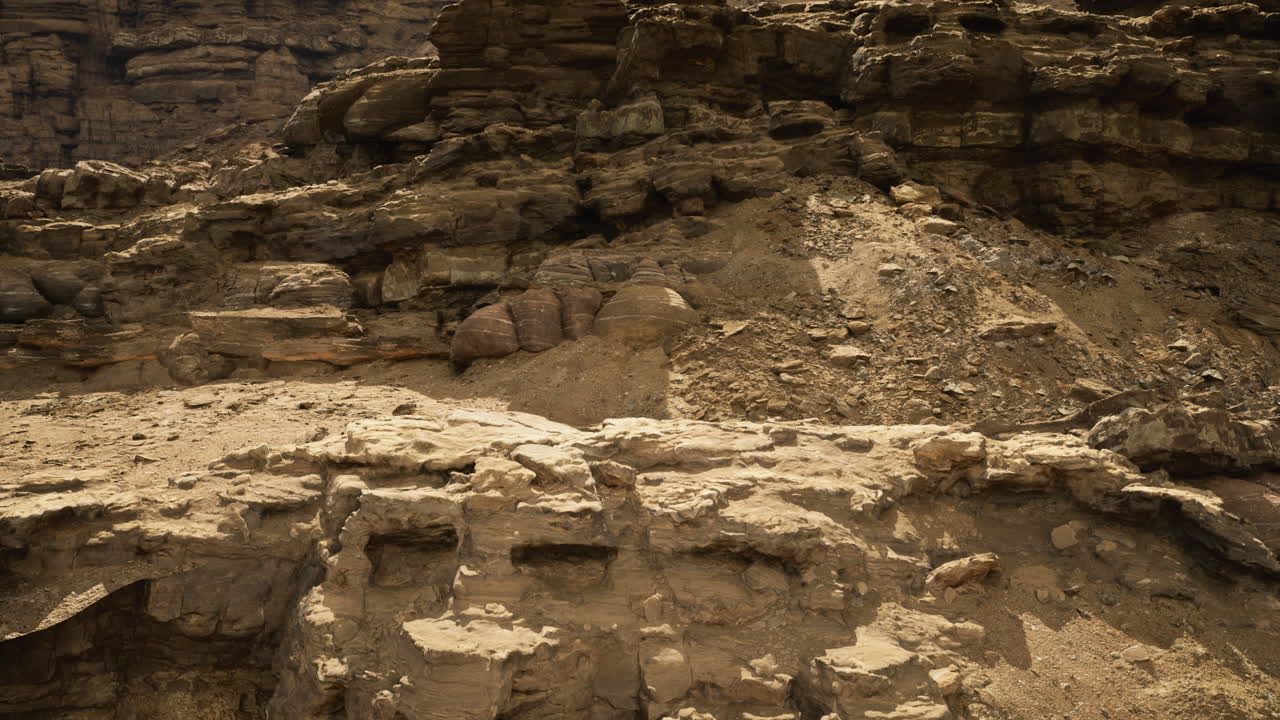 Rocky landscape at a remote desert location showcasing geological formations