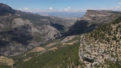 Canyon-landscape-above-video-by-drone,-breathtaking-landscape-video-shot-by-drone-within-borders