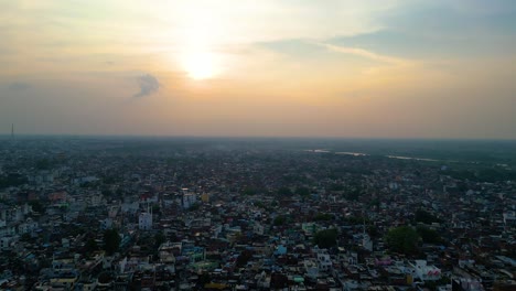 husainabad clock tower and bada imambara india architecture view from drone