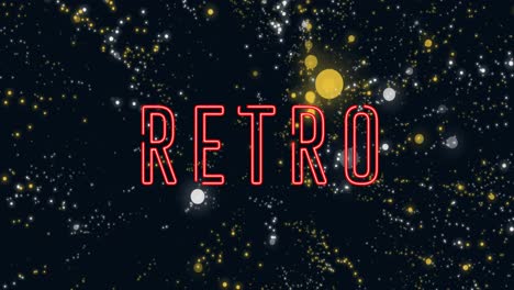 라이트 스 ⁇  위의 레트로 텍스트의 애니메이션