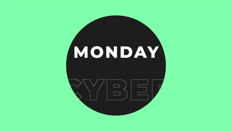 Kreisförmiges-Design:-Cyber-Monday-Auf-Grünem-Farbverlauf