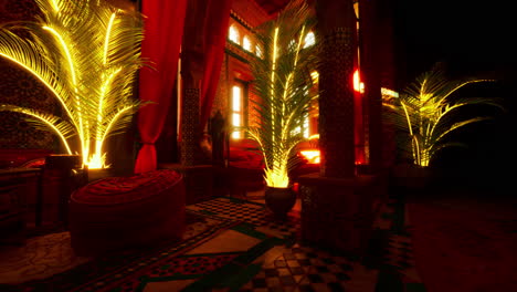 beautiful moroccan interior with traditional decorations