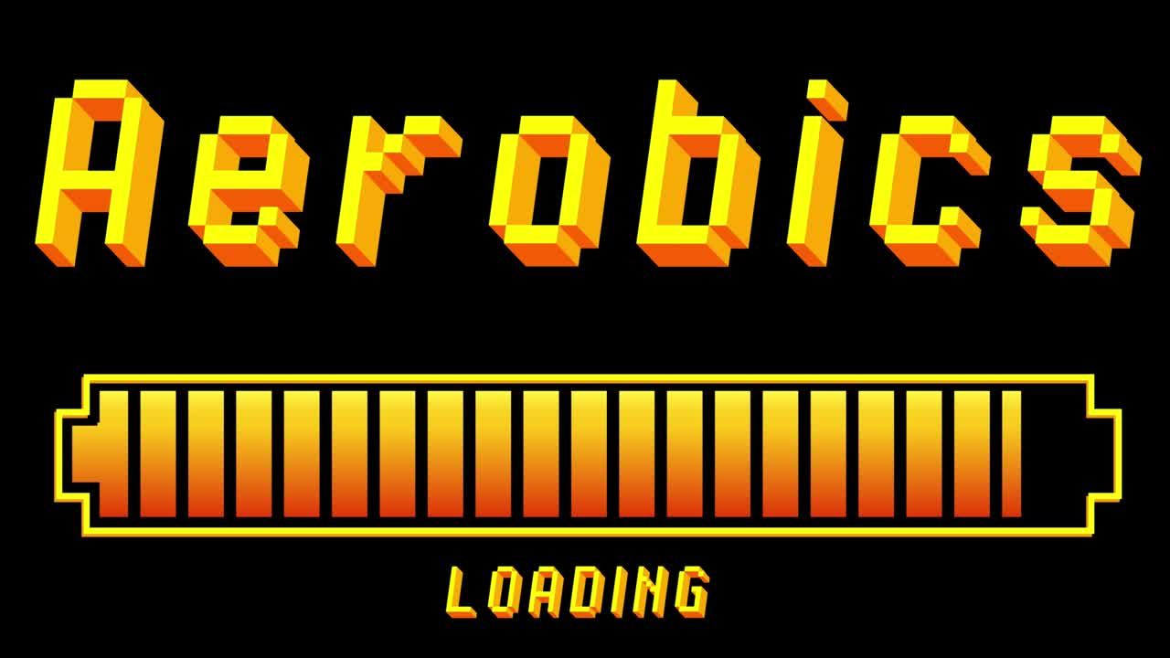 에어로빅 문자: 로딩, 다운로드, 업로드 바 표시